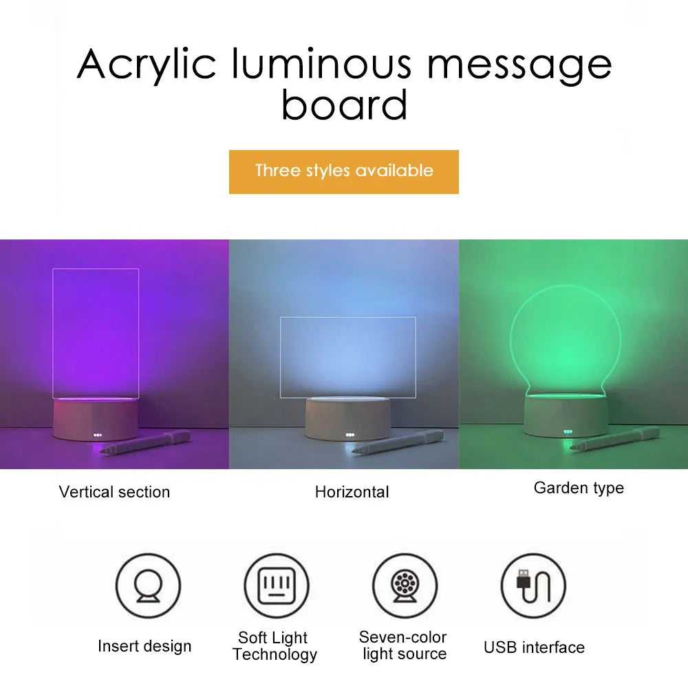 Message Board With Pen LED